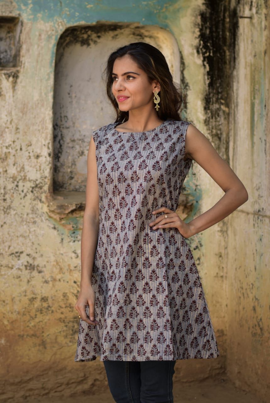 Cotton Hand Block Print Top / Dress