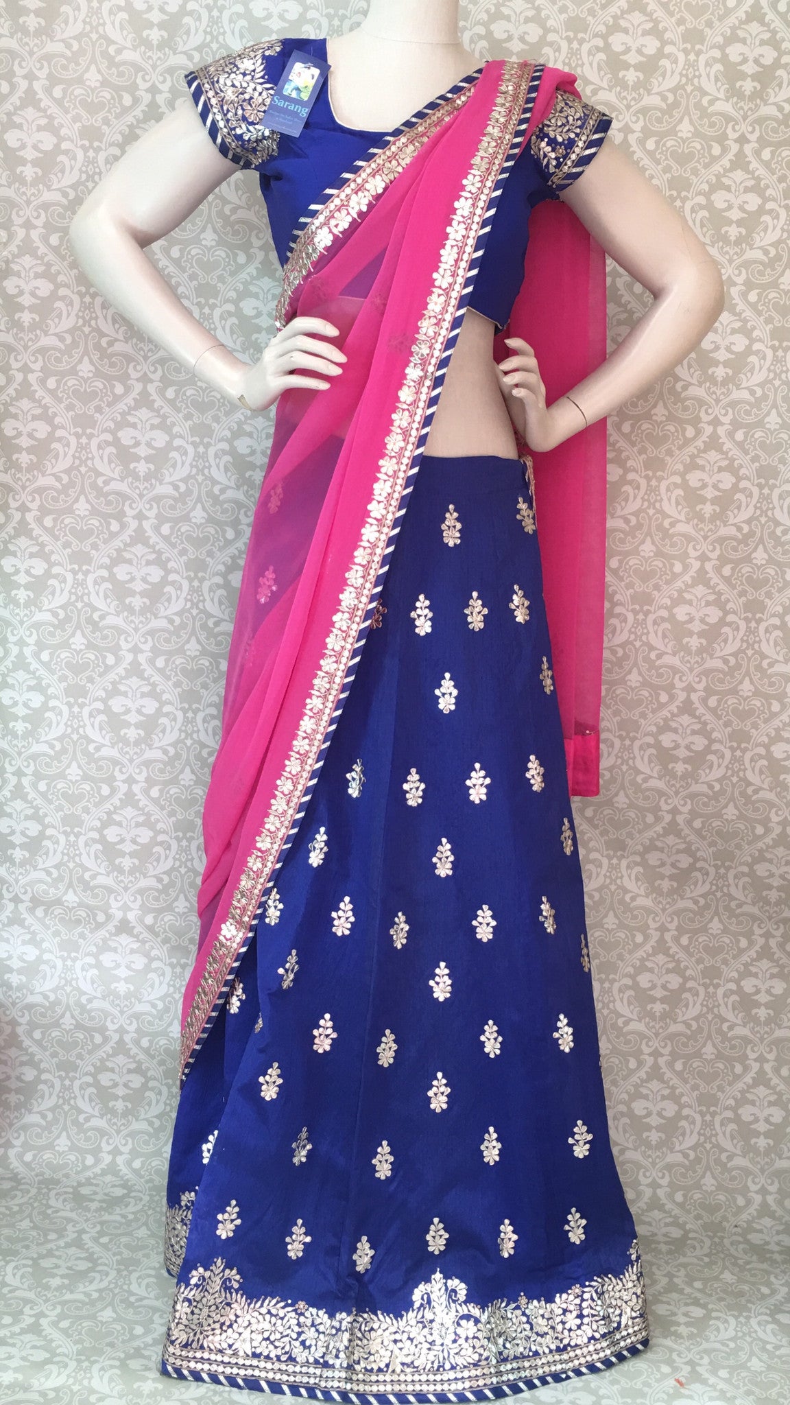 Bridal Silk Lehengha- Blue Pink - 2