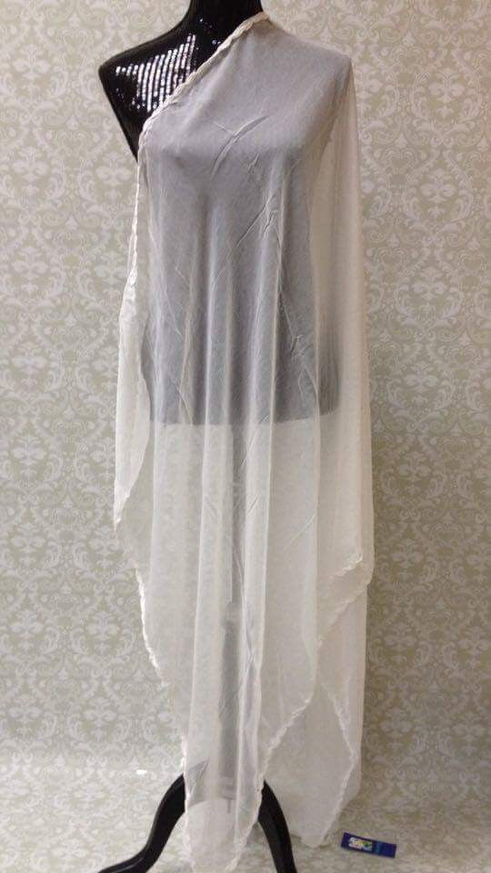 Pure Chiffon Dupatta White