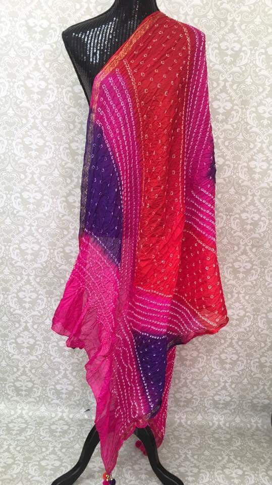 Silk Bandhani Dupatta