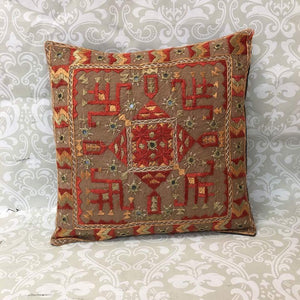 Single Kutchi Embroidered Pillow Cover - Sarang