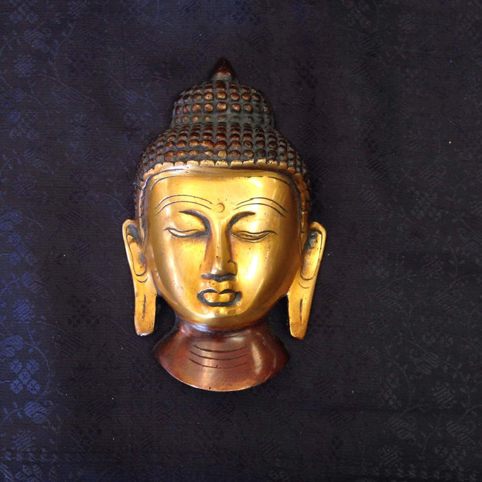 Antique Brass Buddha Wall piece