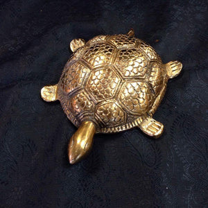 Brass metal turtle for goodluck and wealth - Sarang