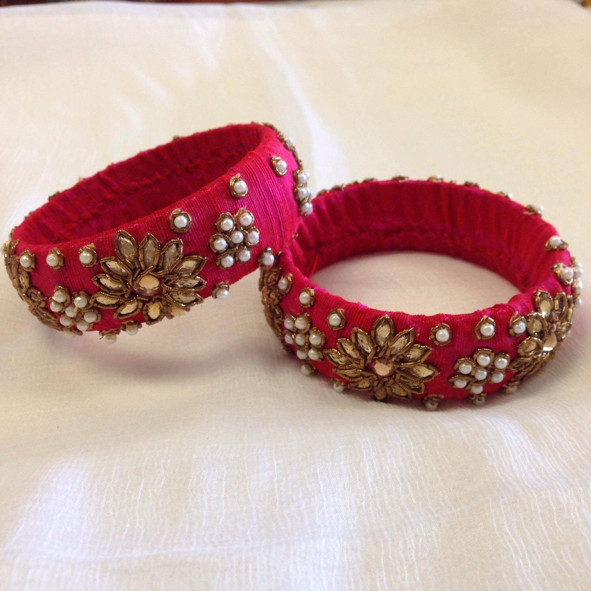 Silk Handcrafted Bangles - Sarang