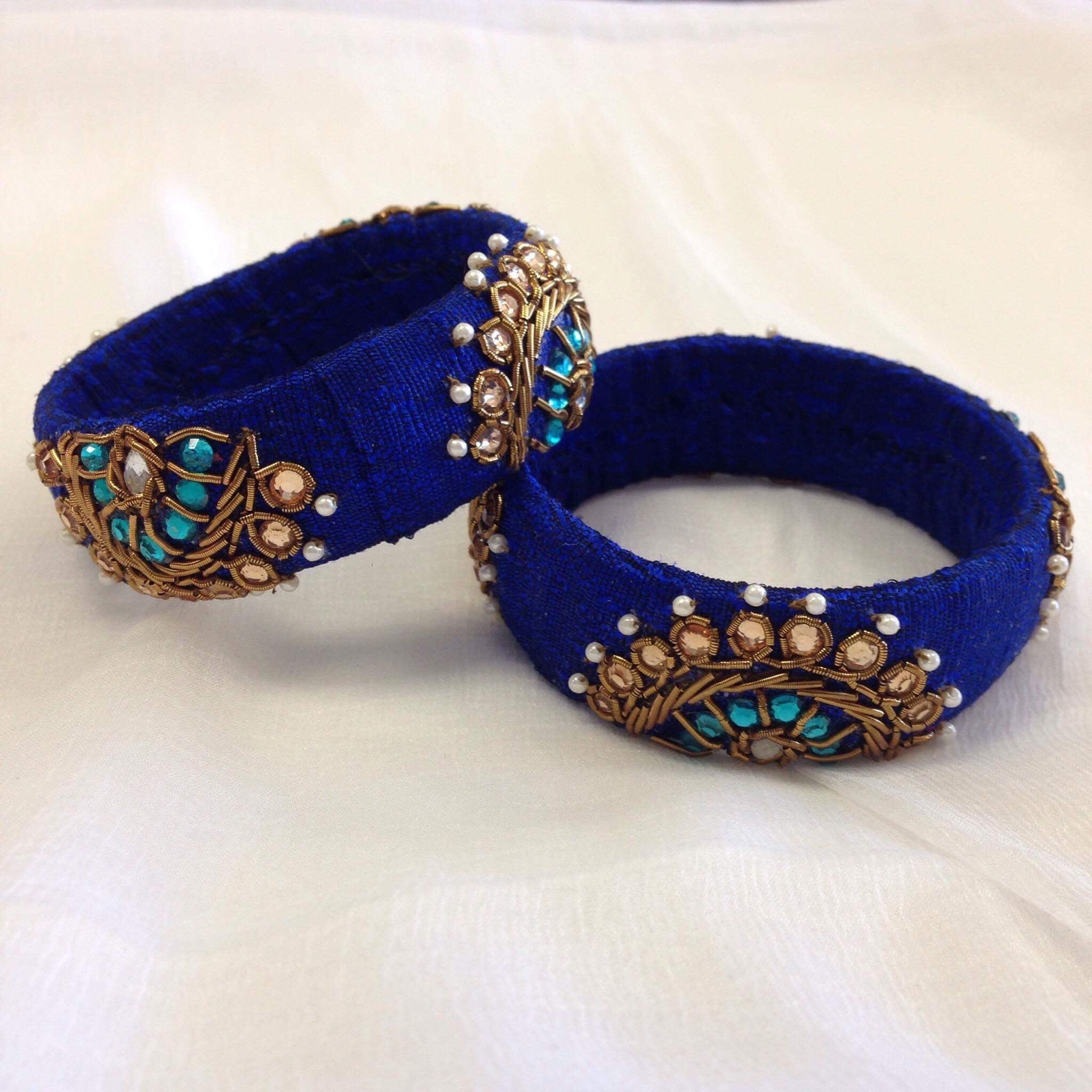 Silk Handcrafted Bangles - Sarang