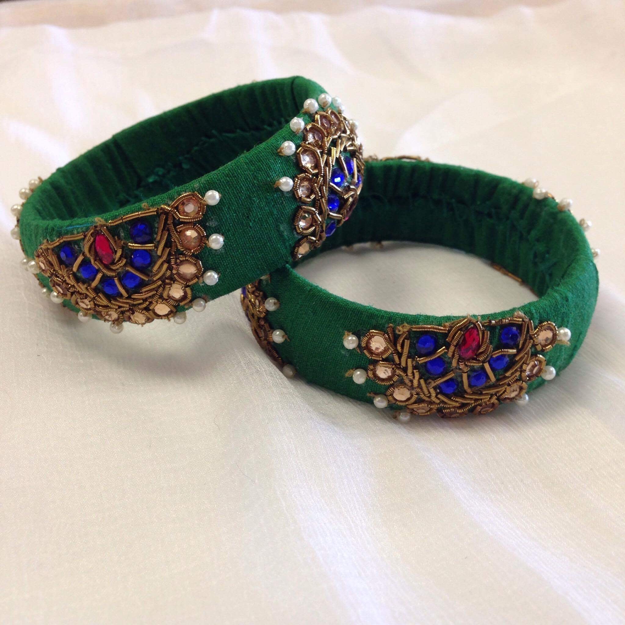 Silk Handcrafted Bangles - Sarang