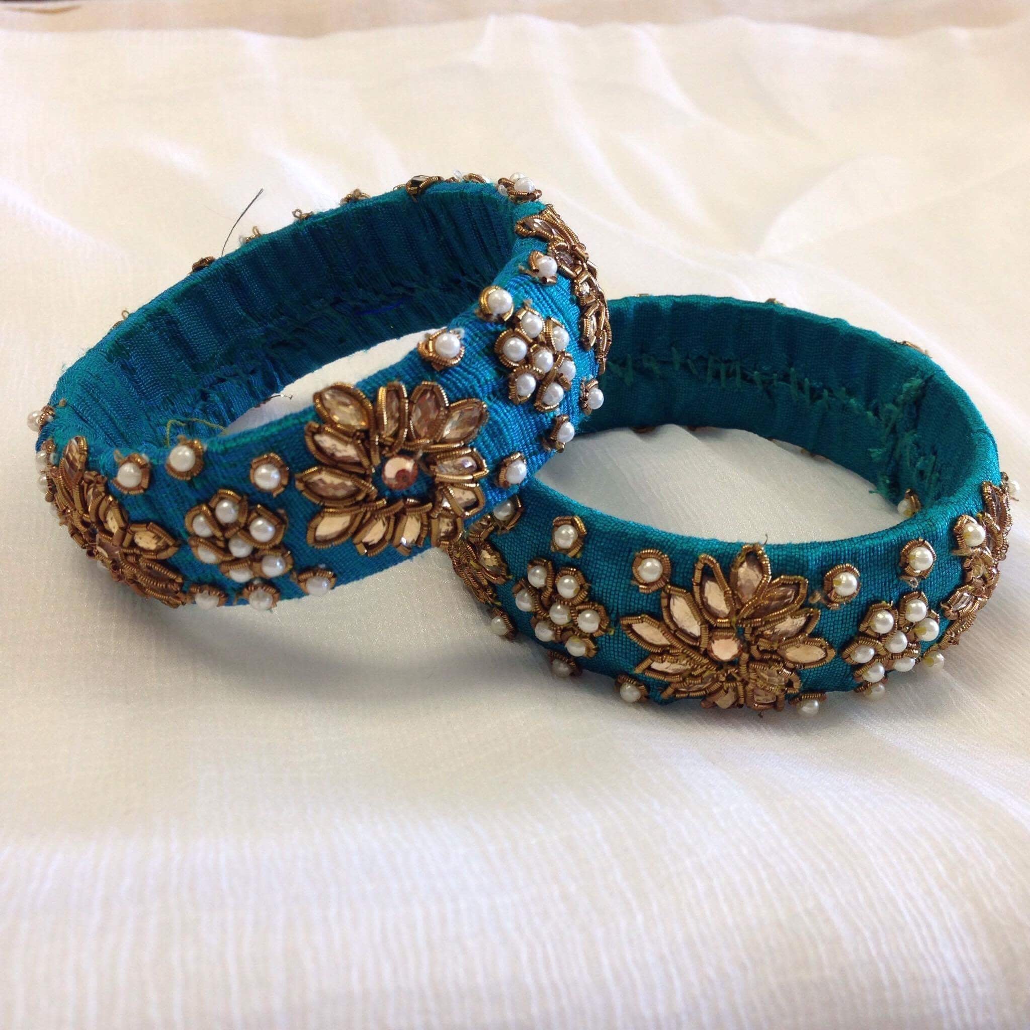 Silk Handcrafted Bangles - Sarang