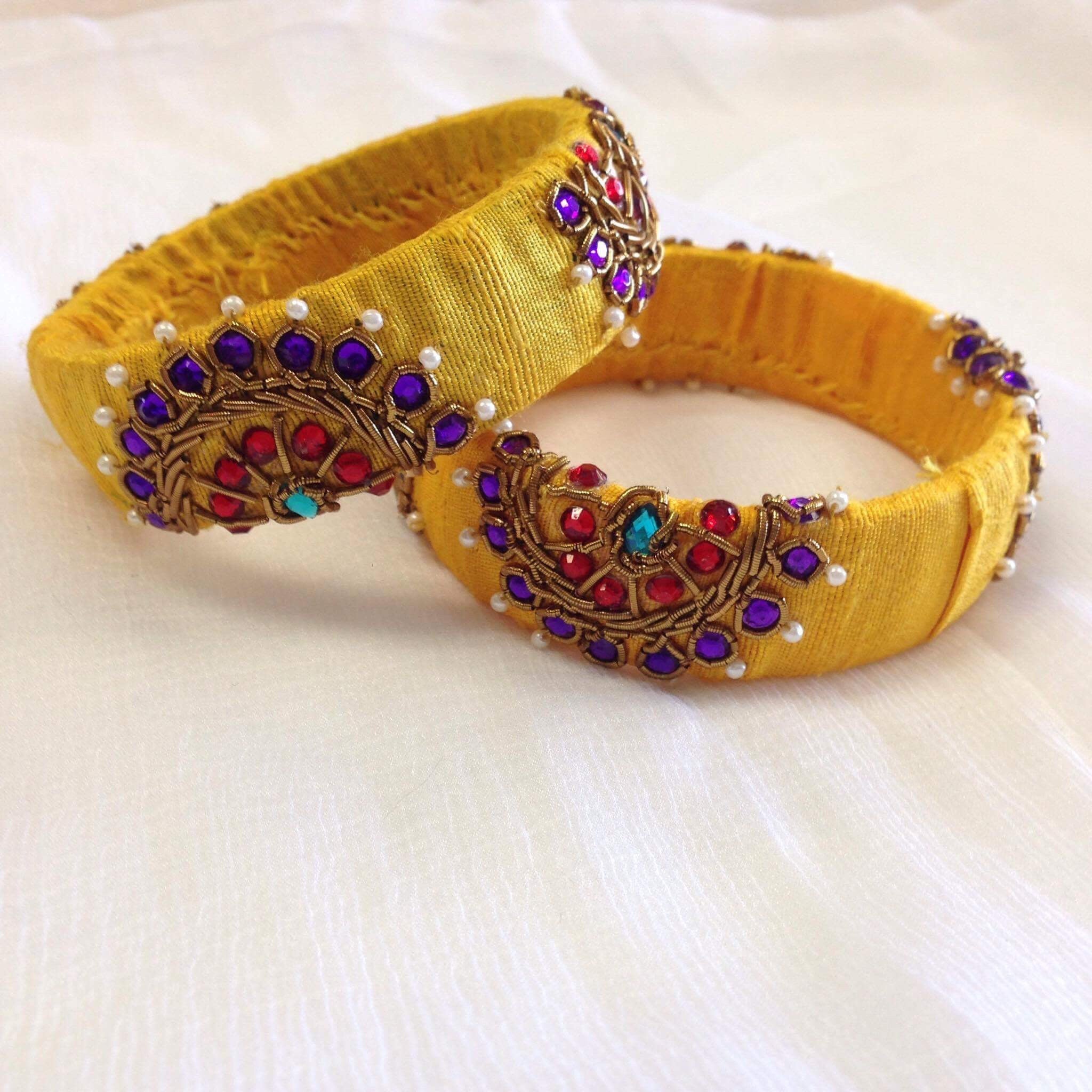 Silk Handcrafted Bangles - Sarang