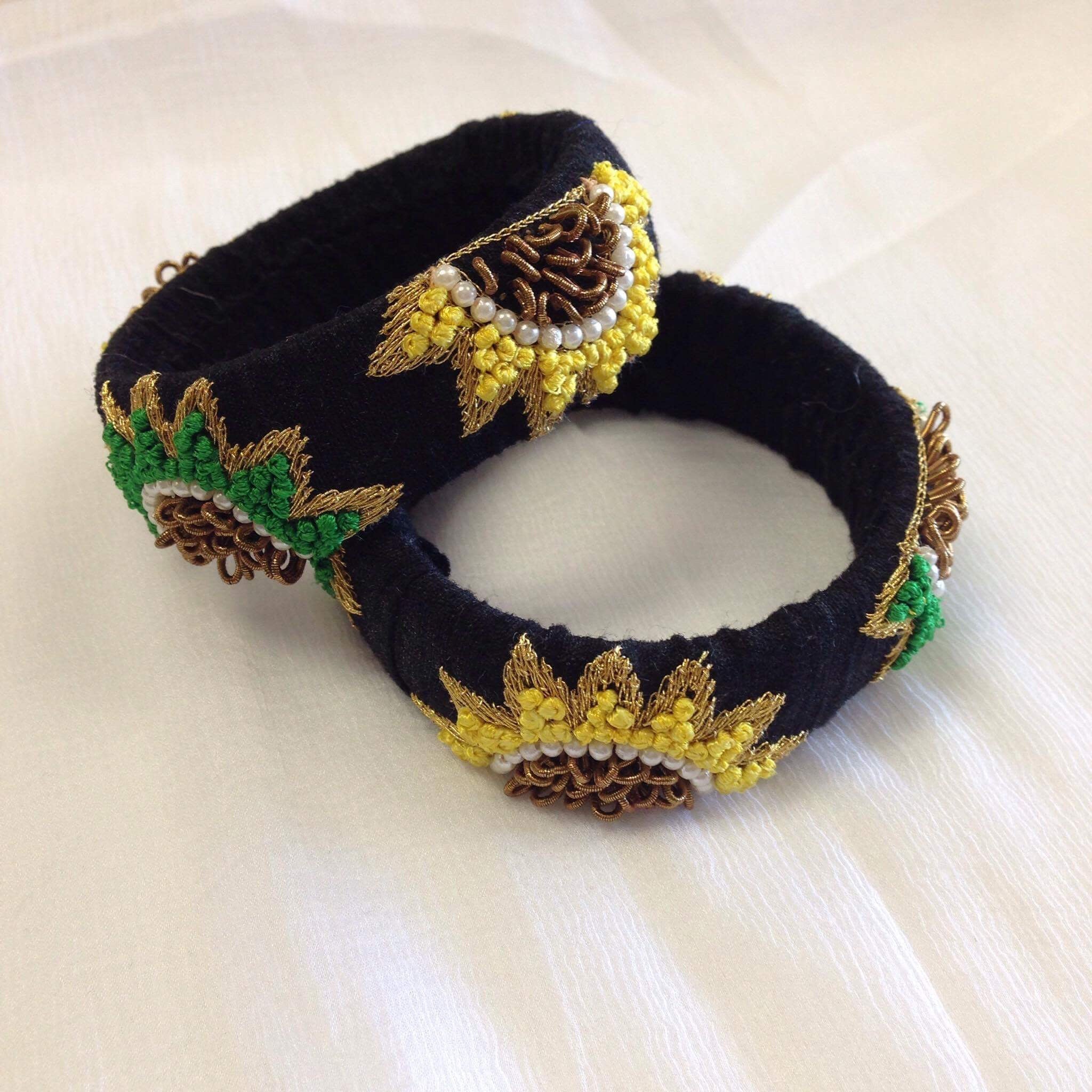 Silk Handcrafted Bangles - Sarang