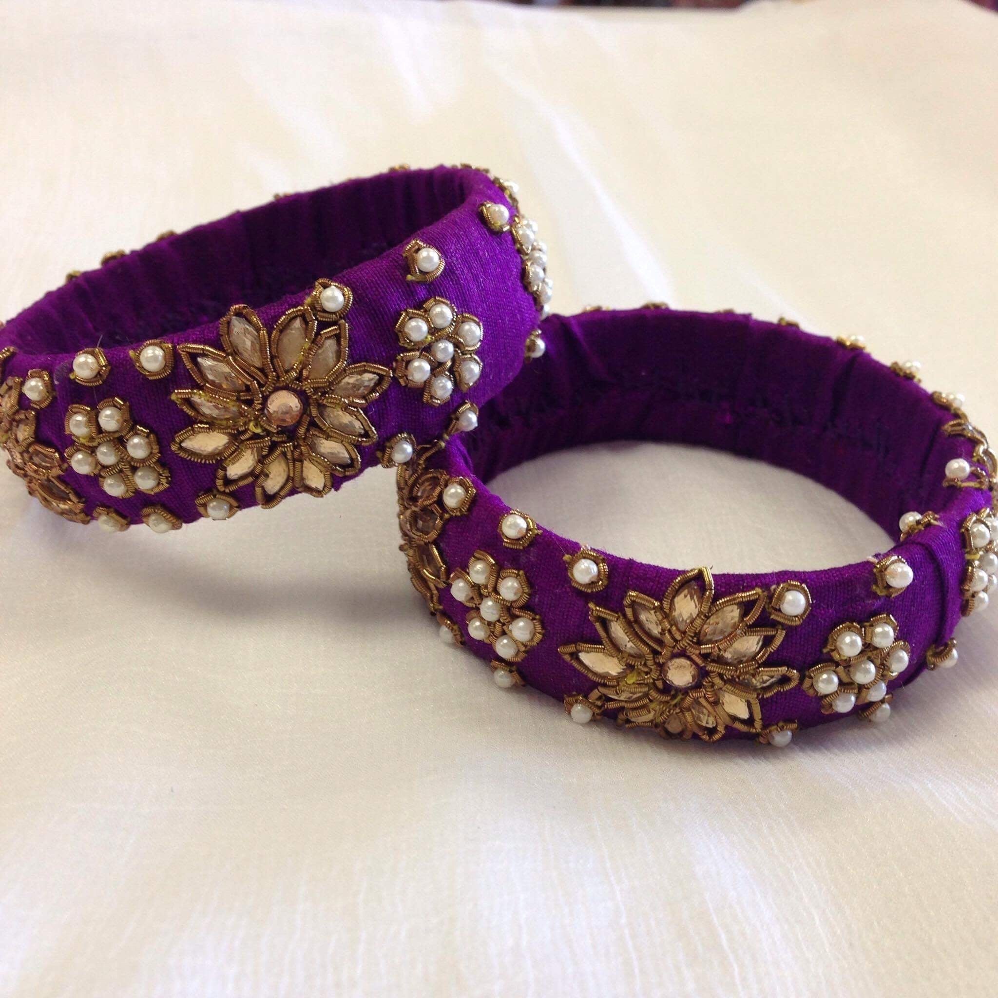 Silk Handcrafted Bangles - Sarang