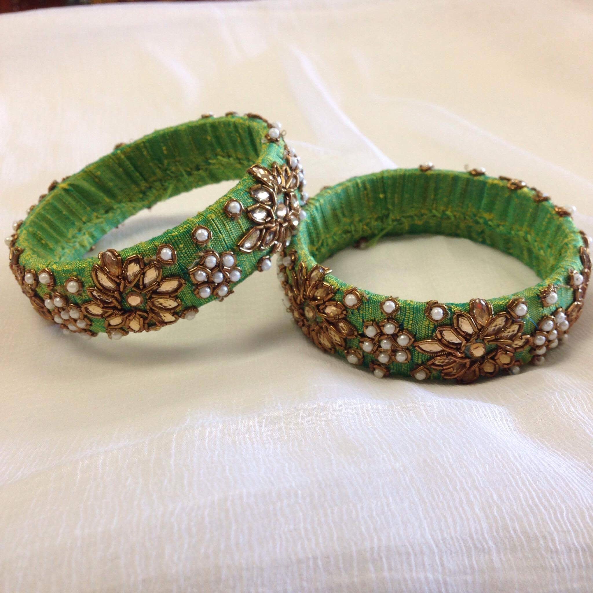 Silk Handcrafted Bangles - Sarang