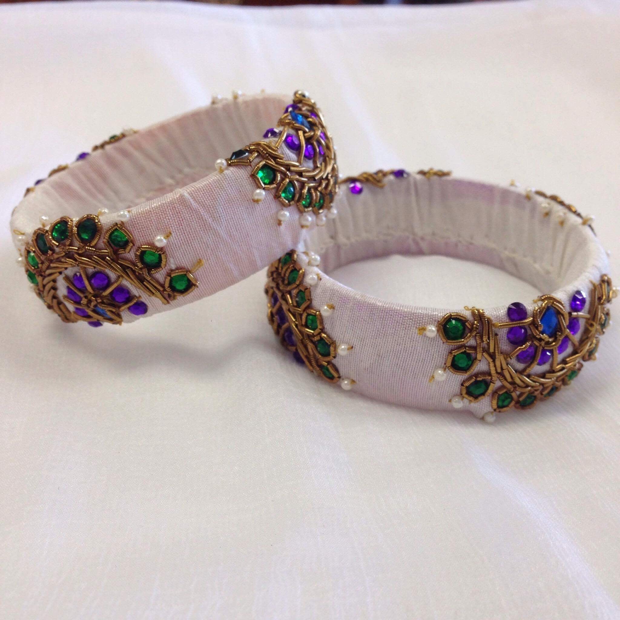 Silk Handcrafted Bangles - Sarang