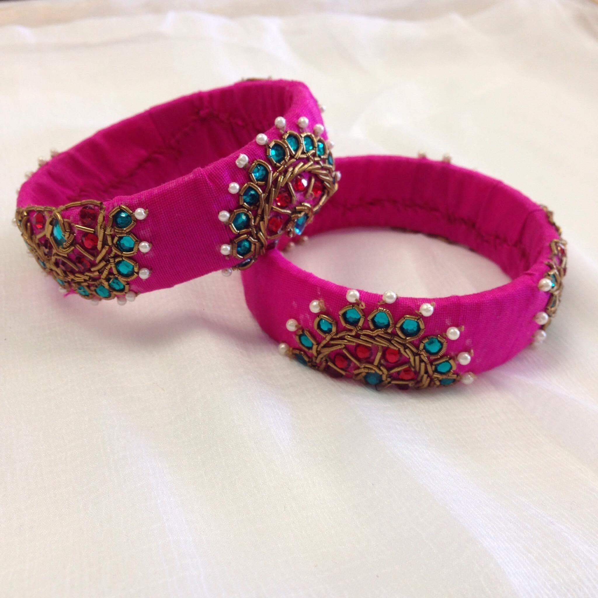 Silk Handcrafted Bangles - Sarang