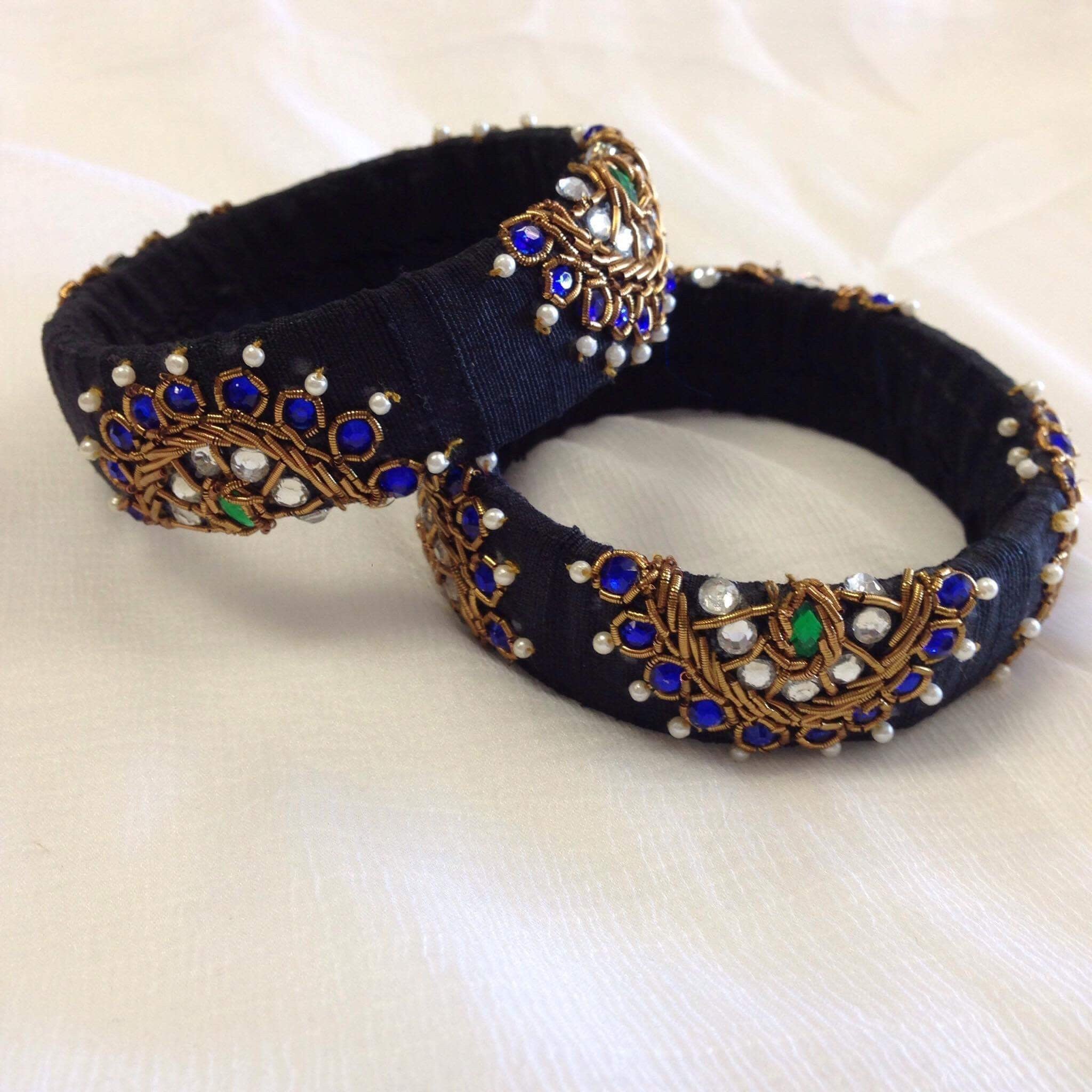 Silk Handcrafted Bangles - Sarang