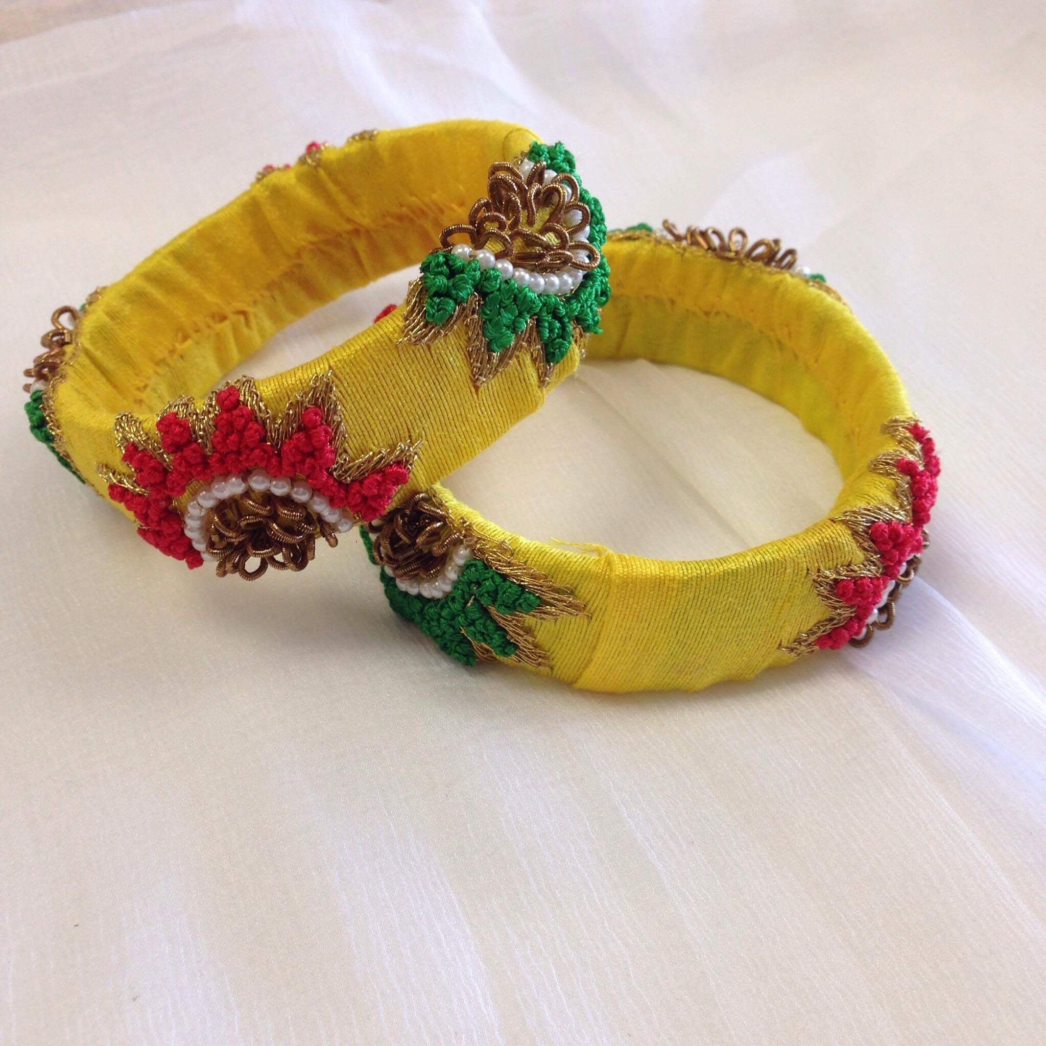 Silk Handcrafted Bangles - Sarang