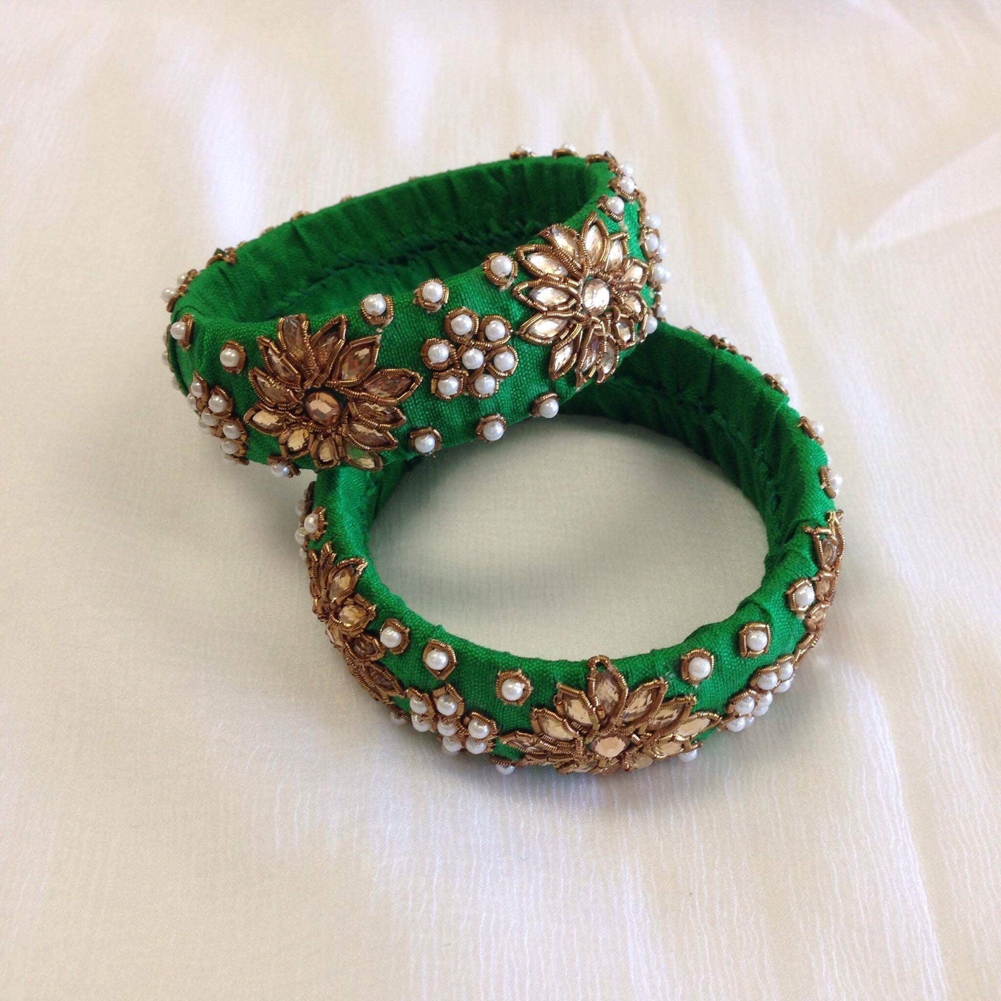 Silk Handcrafted Bangles - Sarang