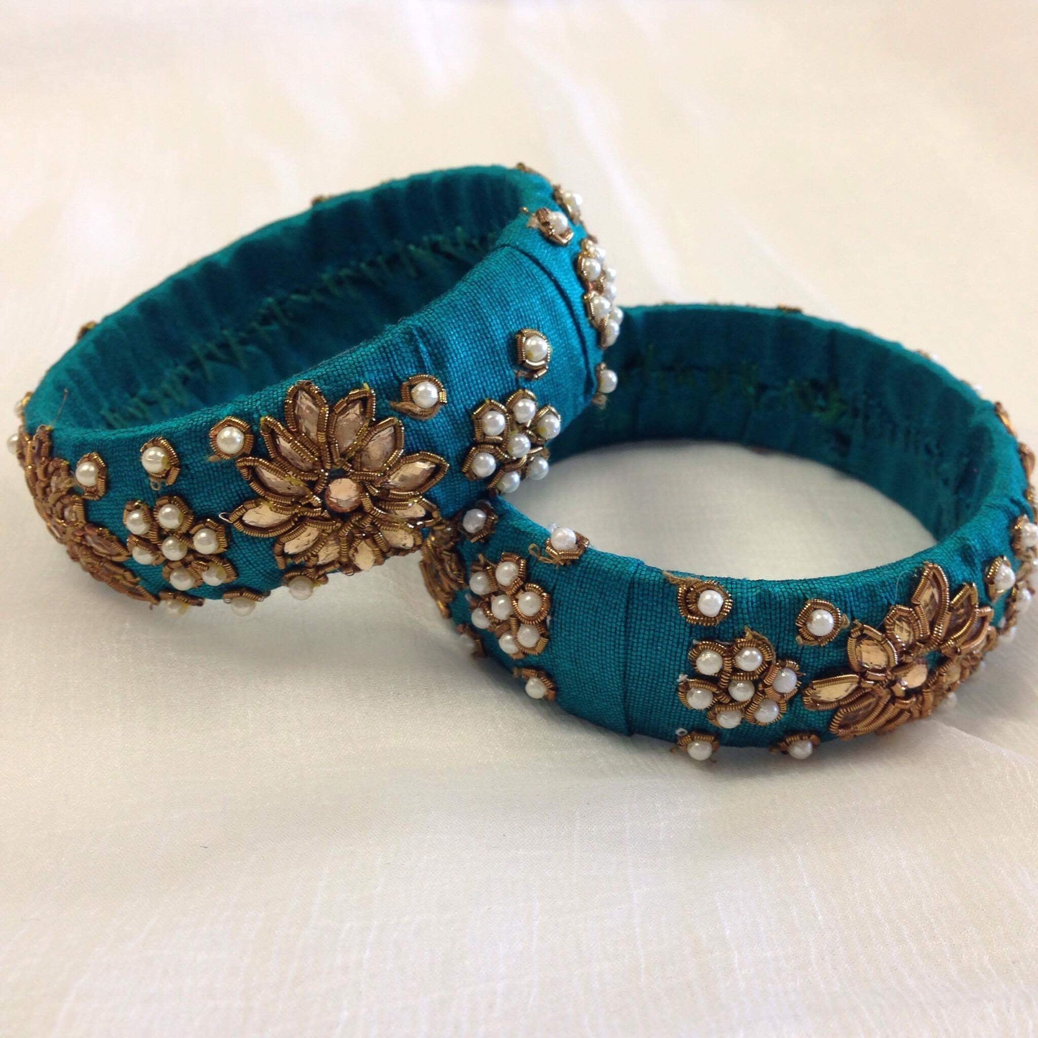 Silk Handcrafted Bangles - Sarang