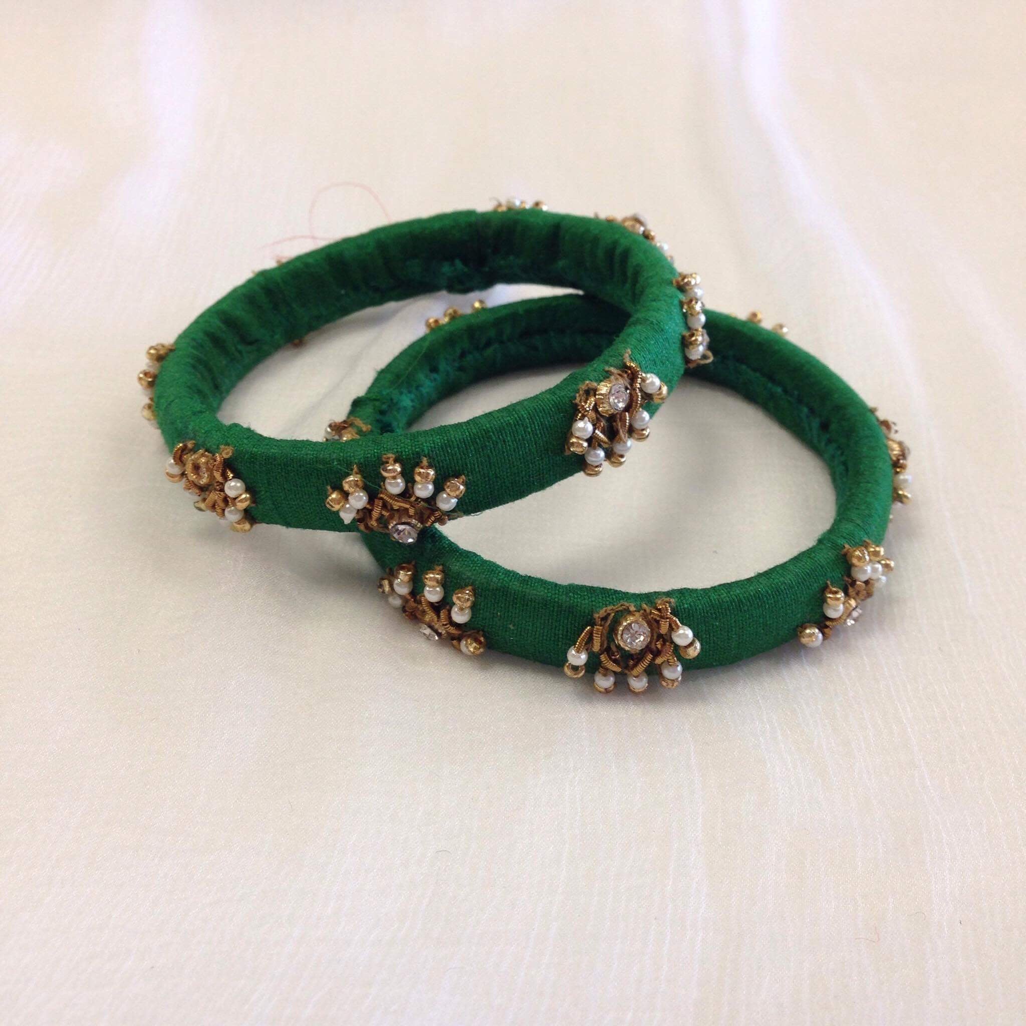 Silk Handcrafted Bangles - Sarang