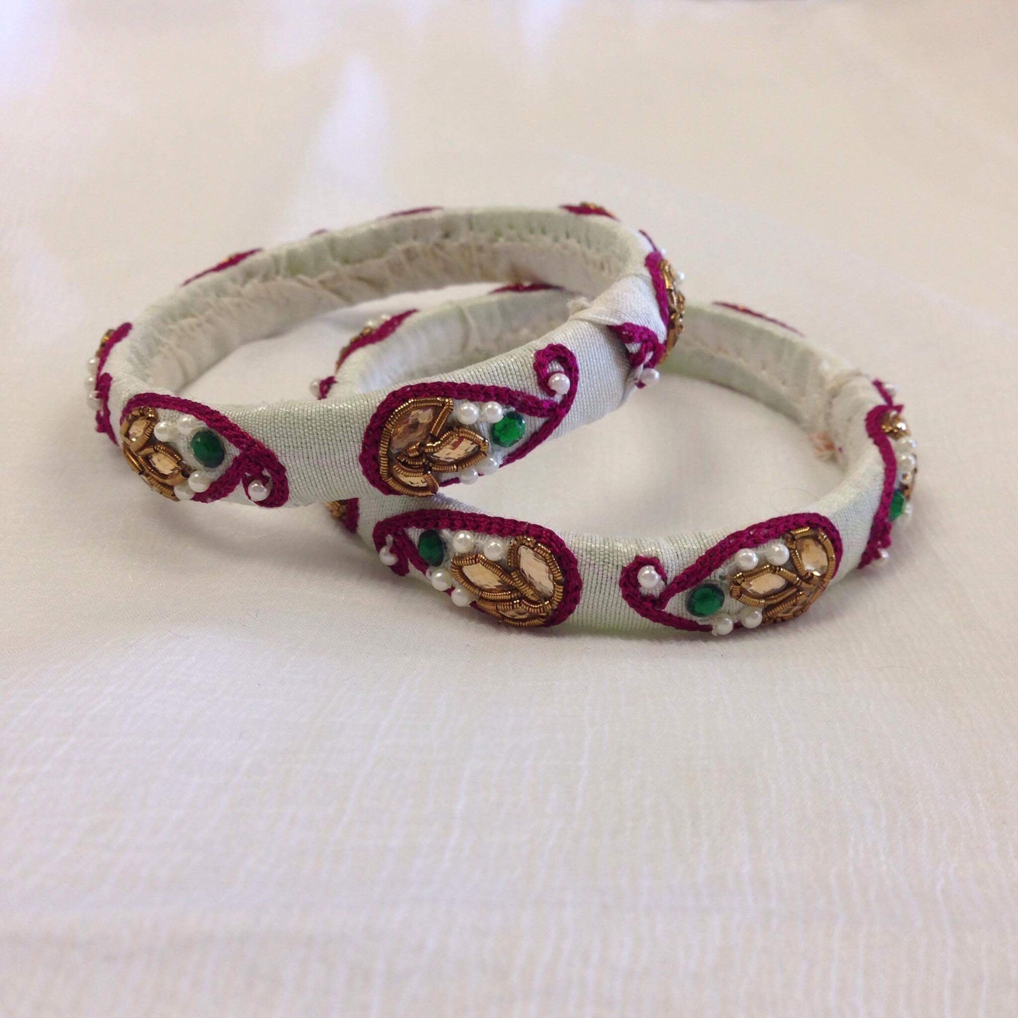 Silk Handcrafted Bangles - Sarang