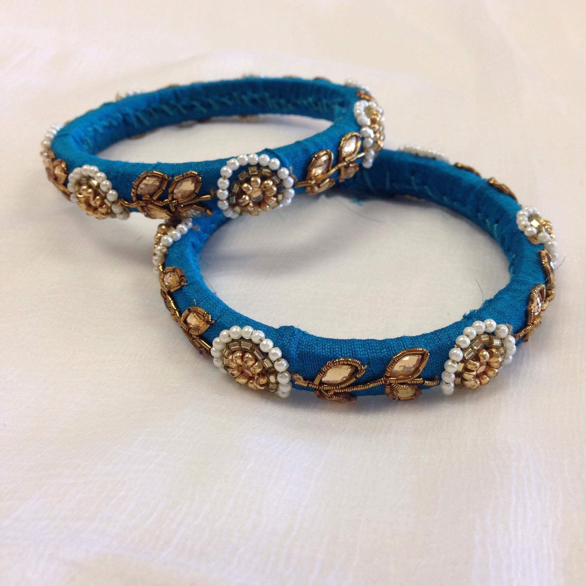 Silk Handcrafted Bangles - Sarang