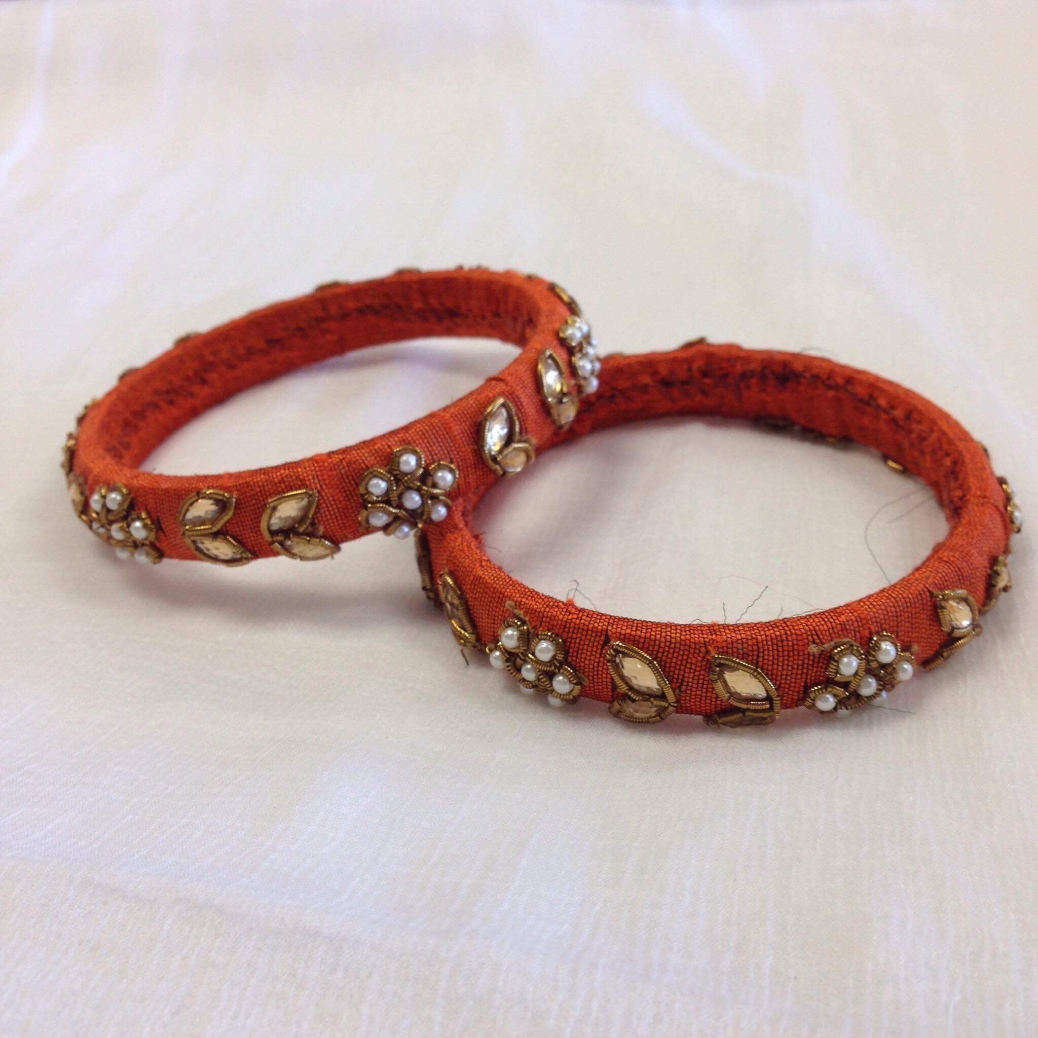 Silk Handcrafted Bangles - Sarang