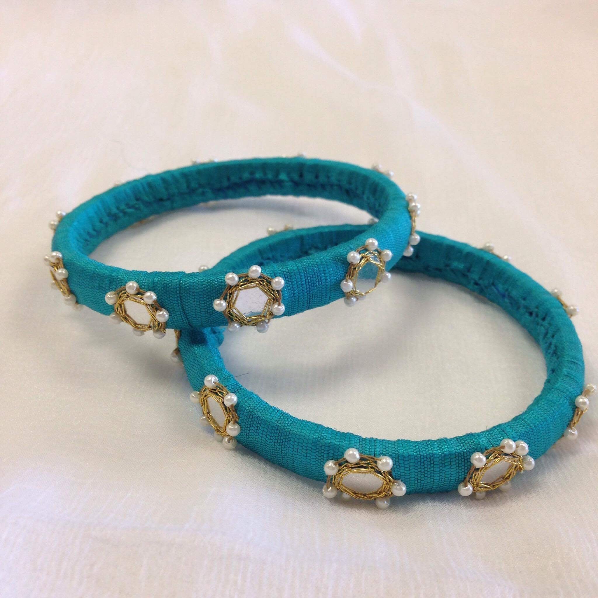 Silk Handcrafted Bangles - Sarang