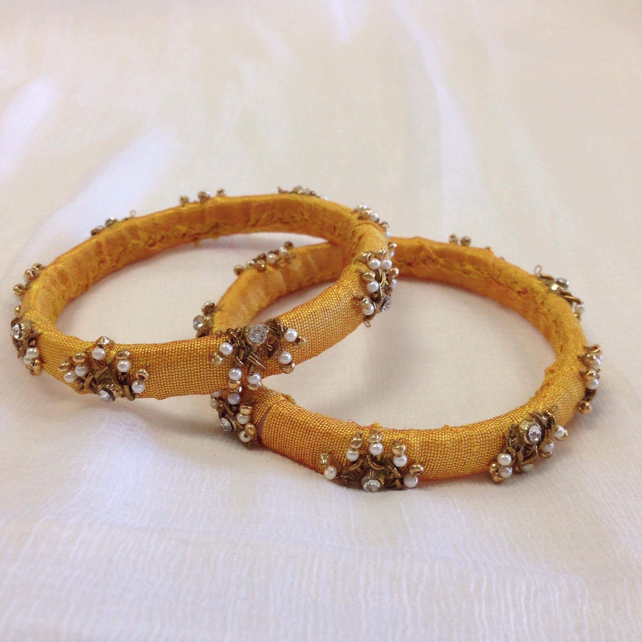 Silk Handcrafted Bangles - Sarang