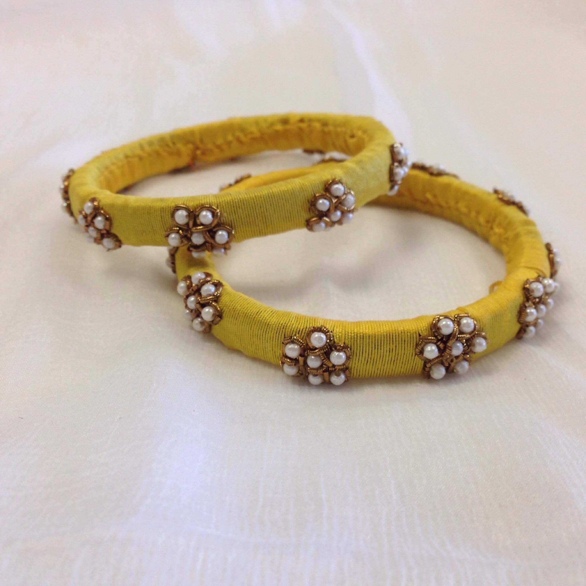 Silk Handcrafted Bangles - Sarang