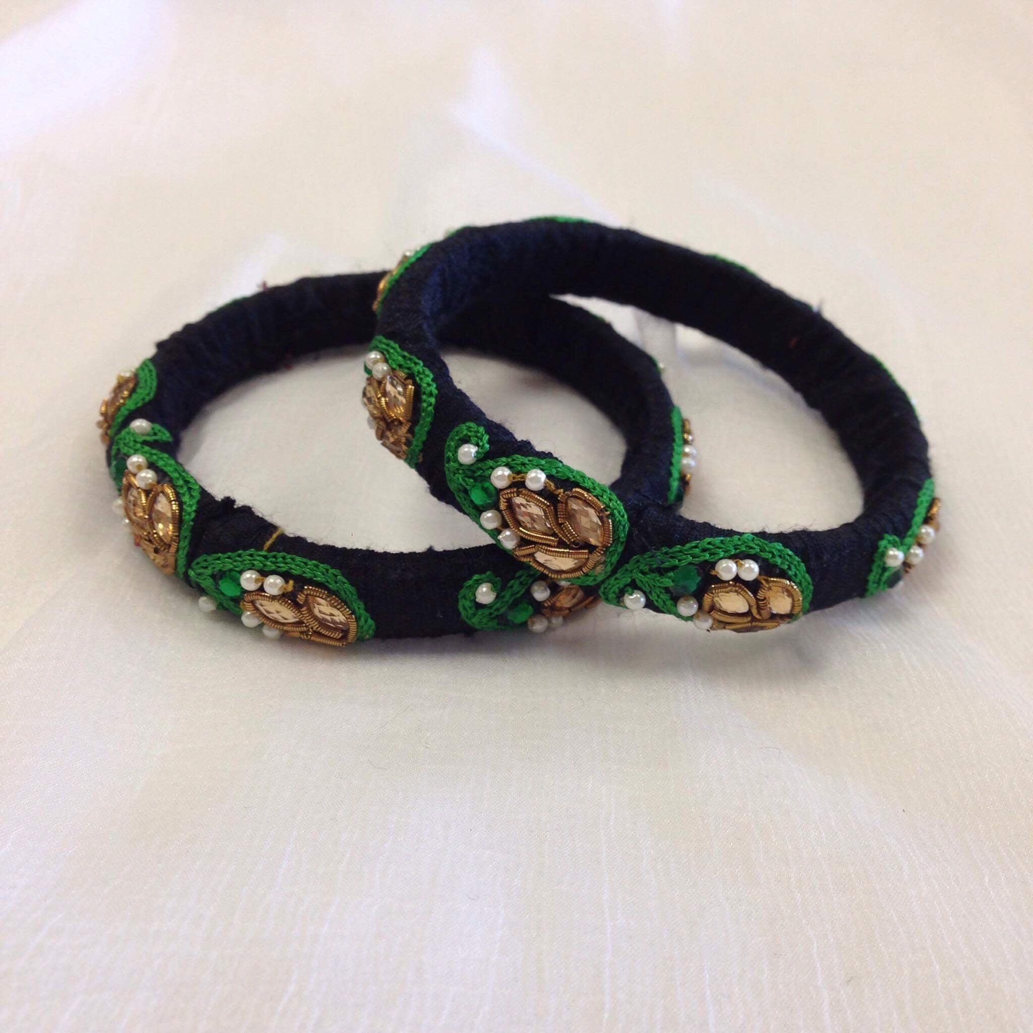 Silk Handcrafted Bangles - Sarang