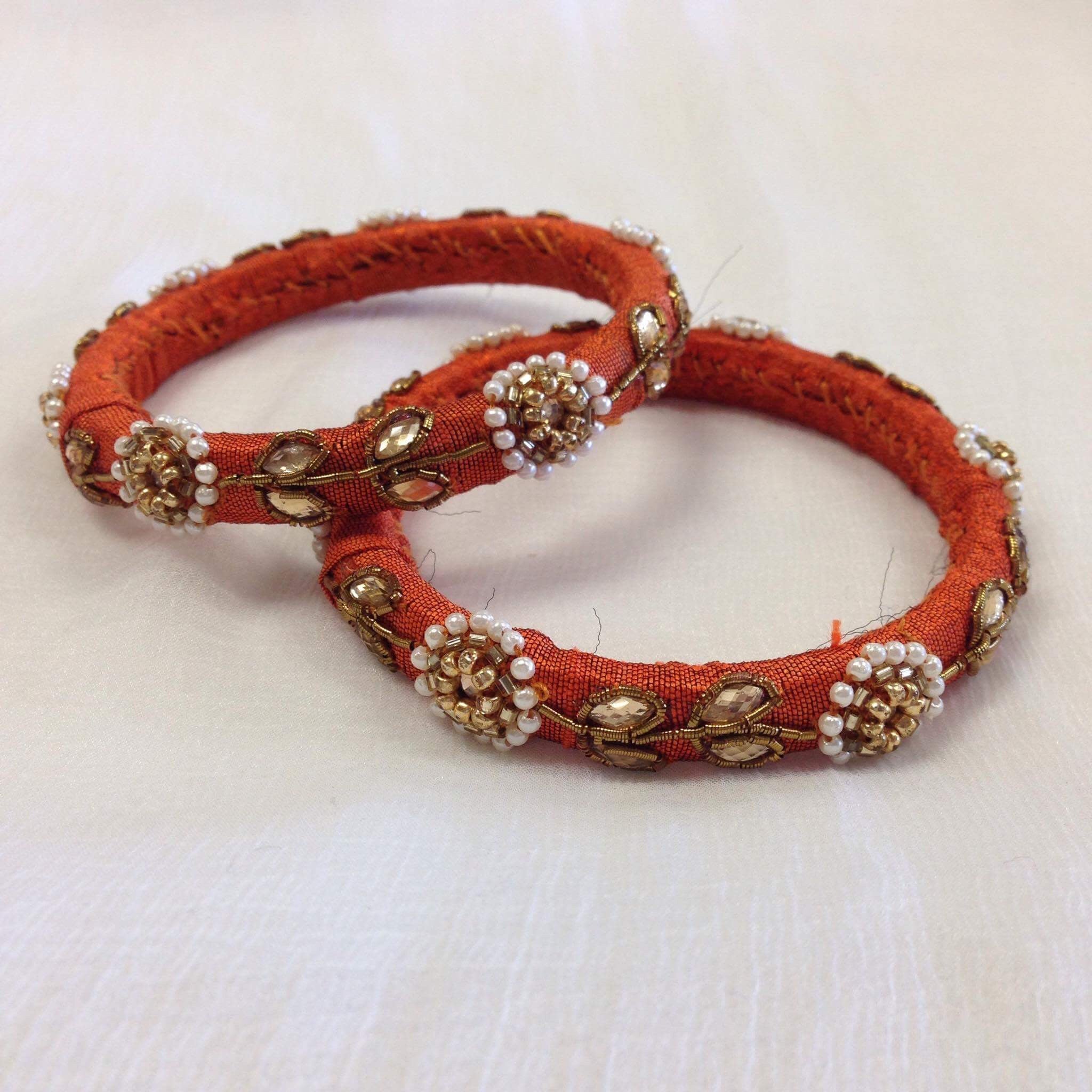 Silk Handcrafted Bangles - Sarang