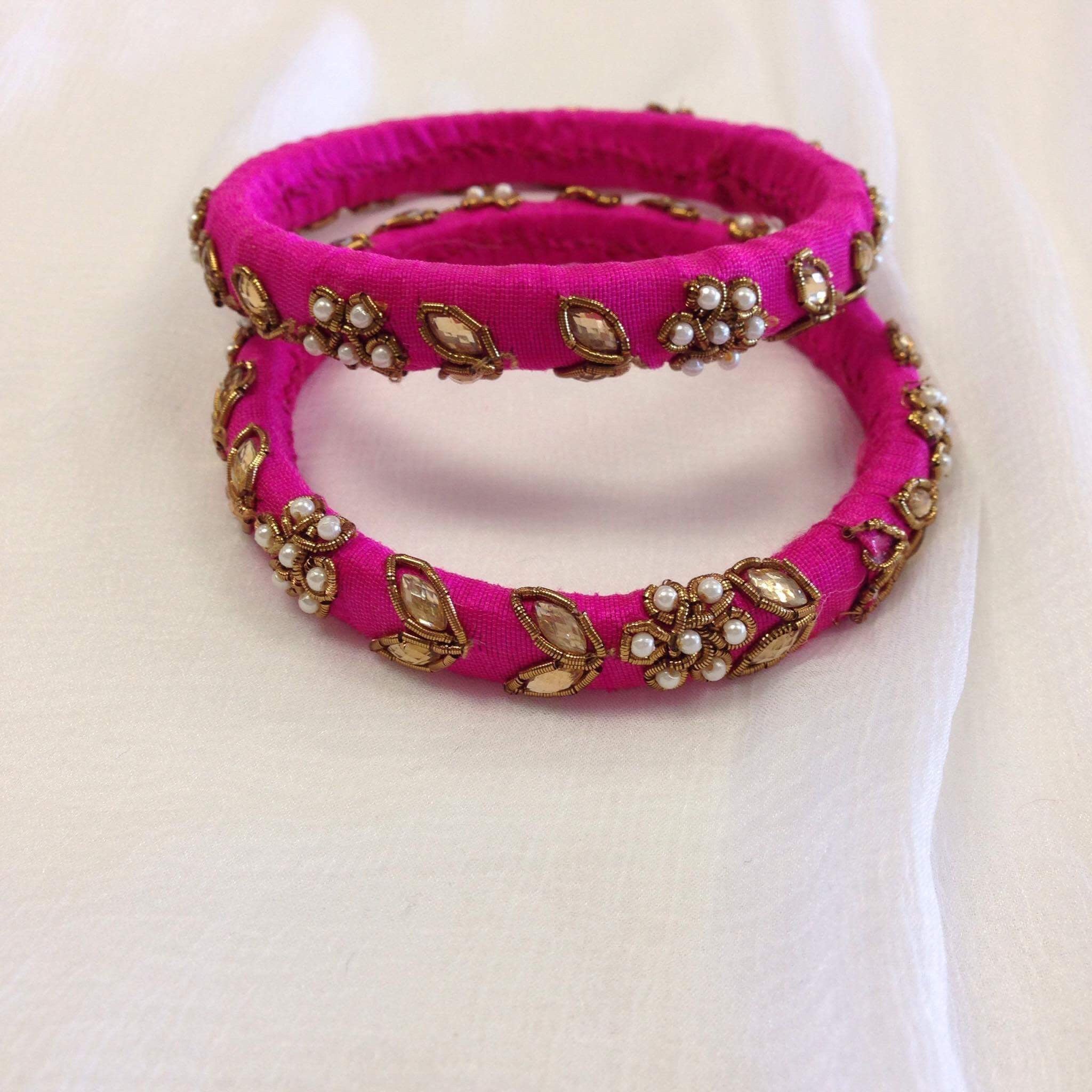 Silk Handcrafted Bangles - Sarang