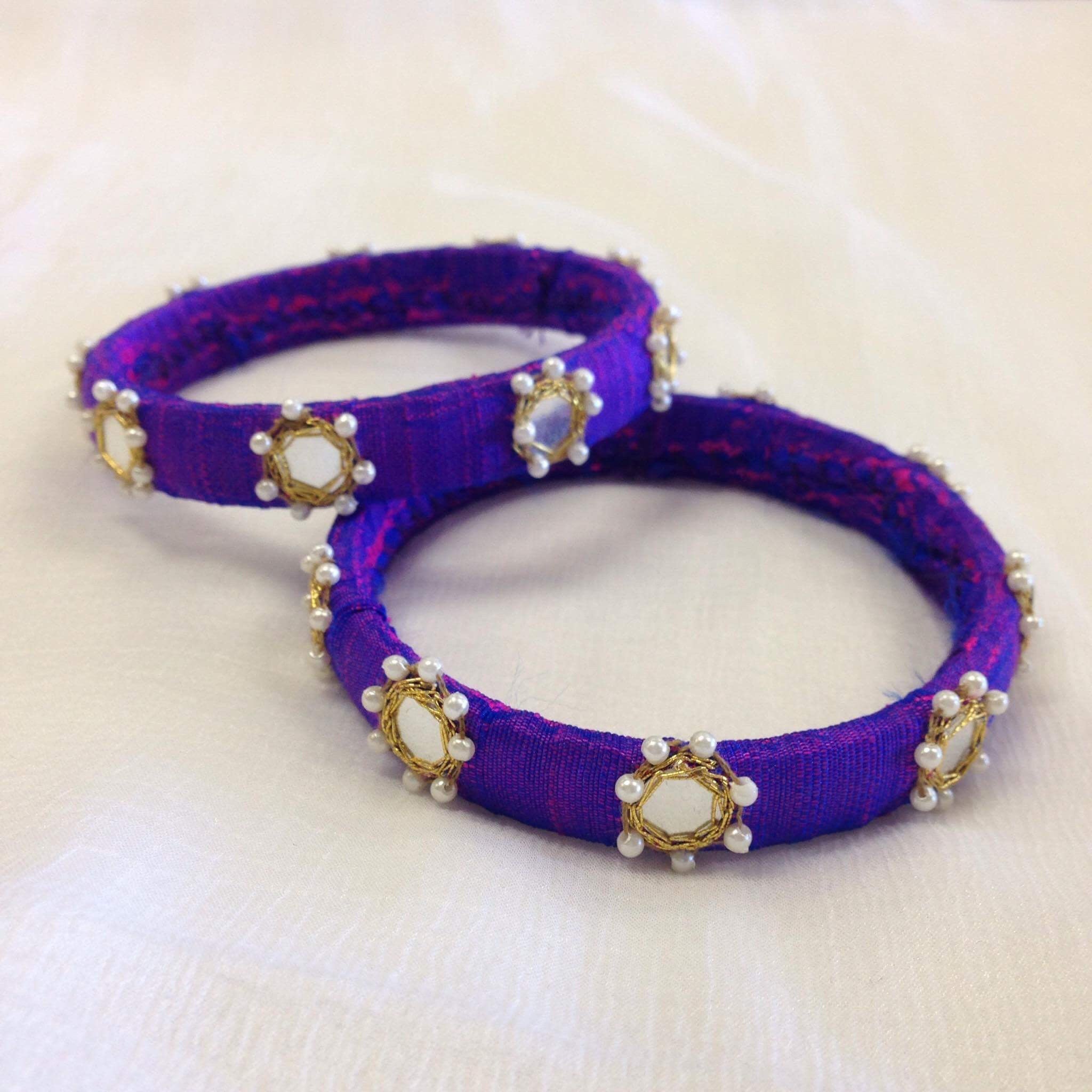 Silk Handcrafted Bangles - Sarang