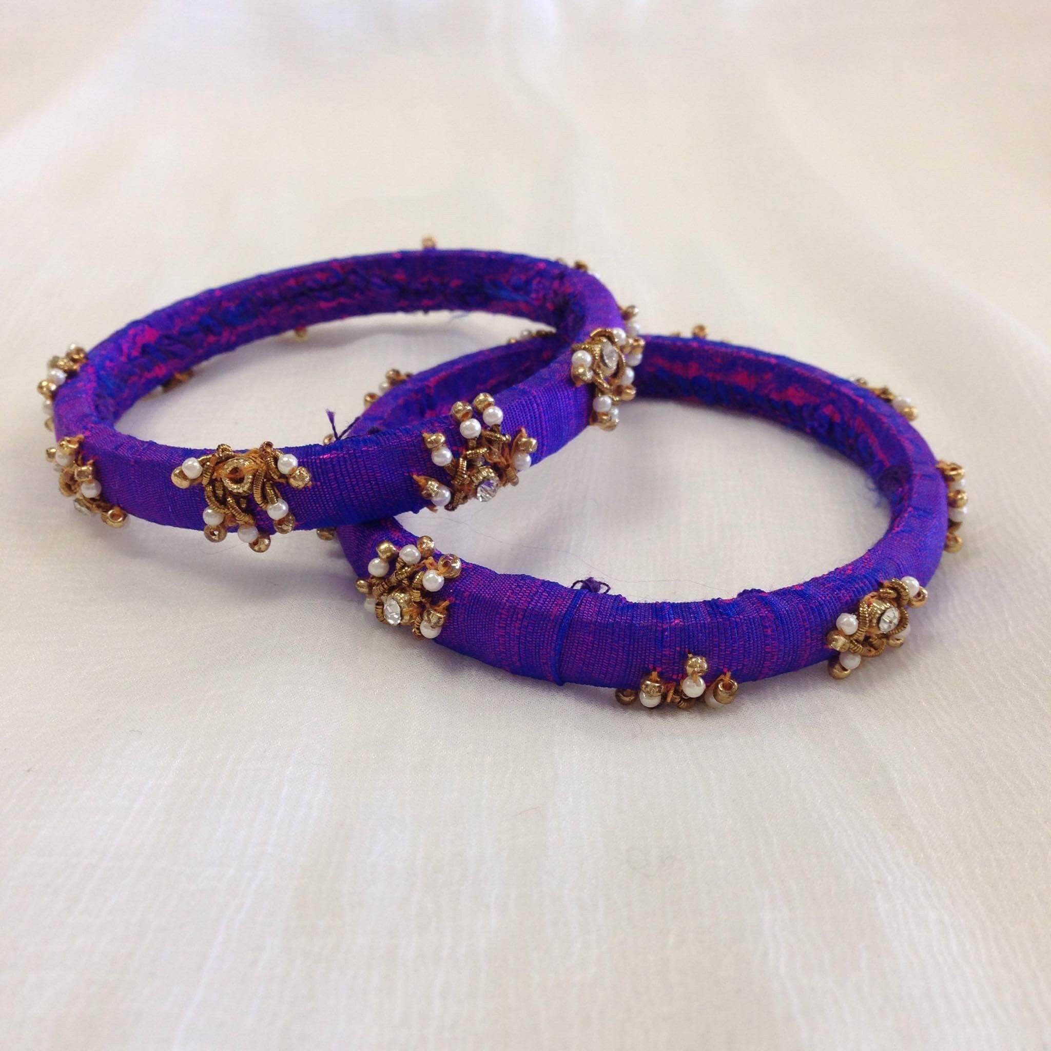 Silk Handcrafted Bangles - Sarang