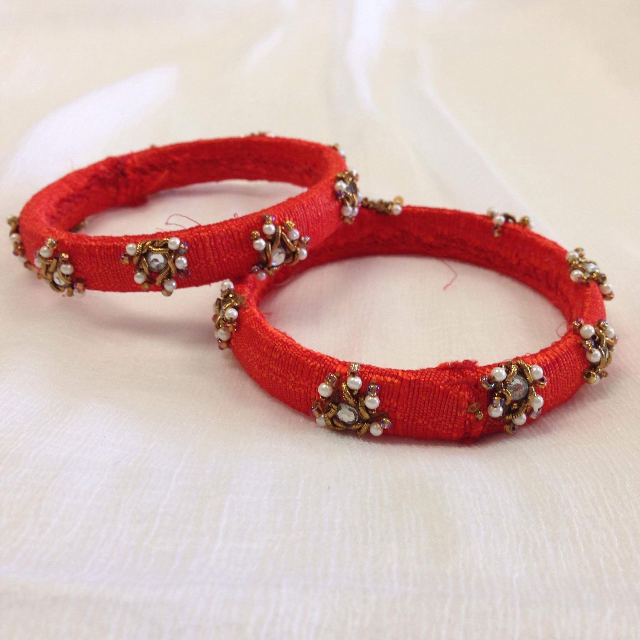 Silk Handcrafted Bangles - Sarang