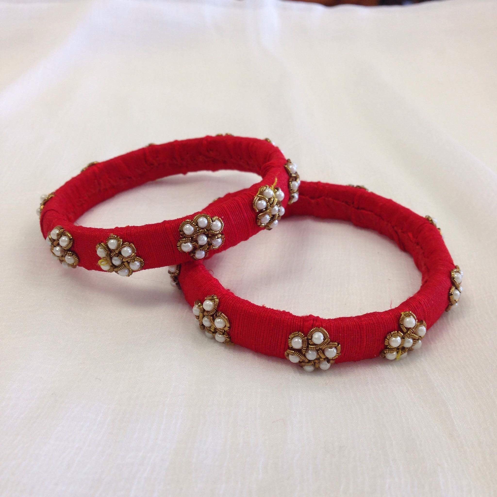 Silk Handcrafted Bangles - Sarang