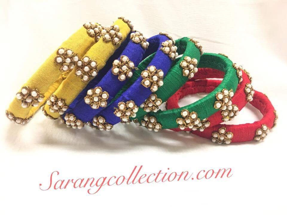 Silk Handcrafted Bangles - Sarang