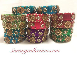 Silk Handcrafted Bangles - Sarang