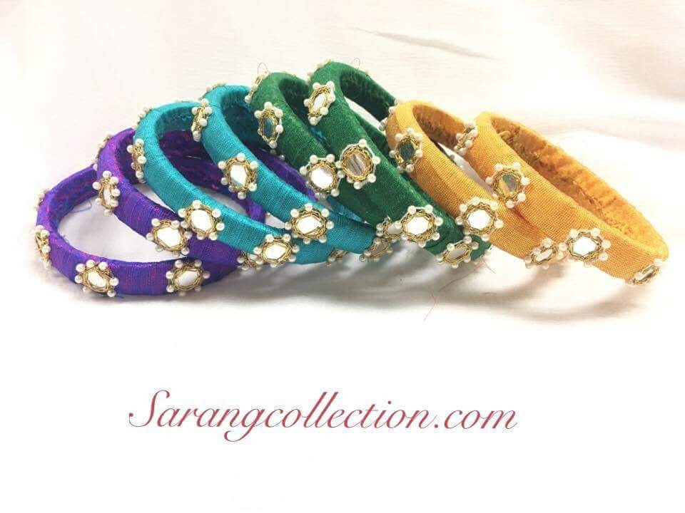 Silk Handcrafted Bangles - Sarang