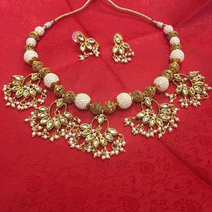 Indian Traditional Style Pearl Kundan Necklace - Sarang