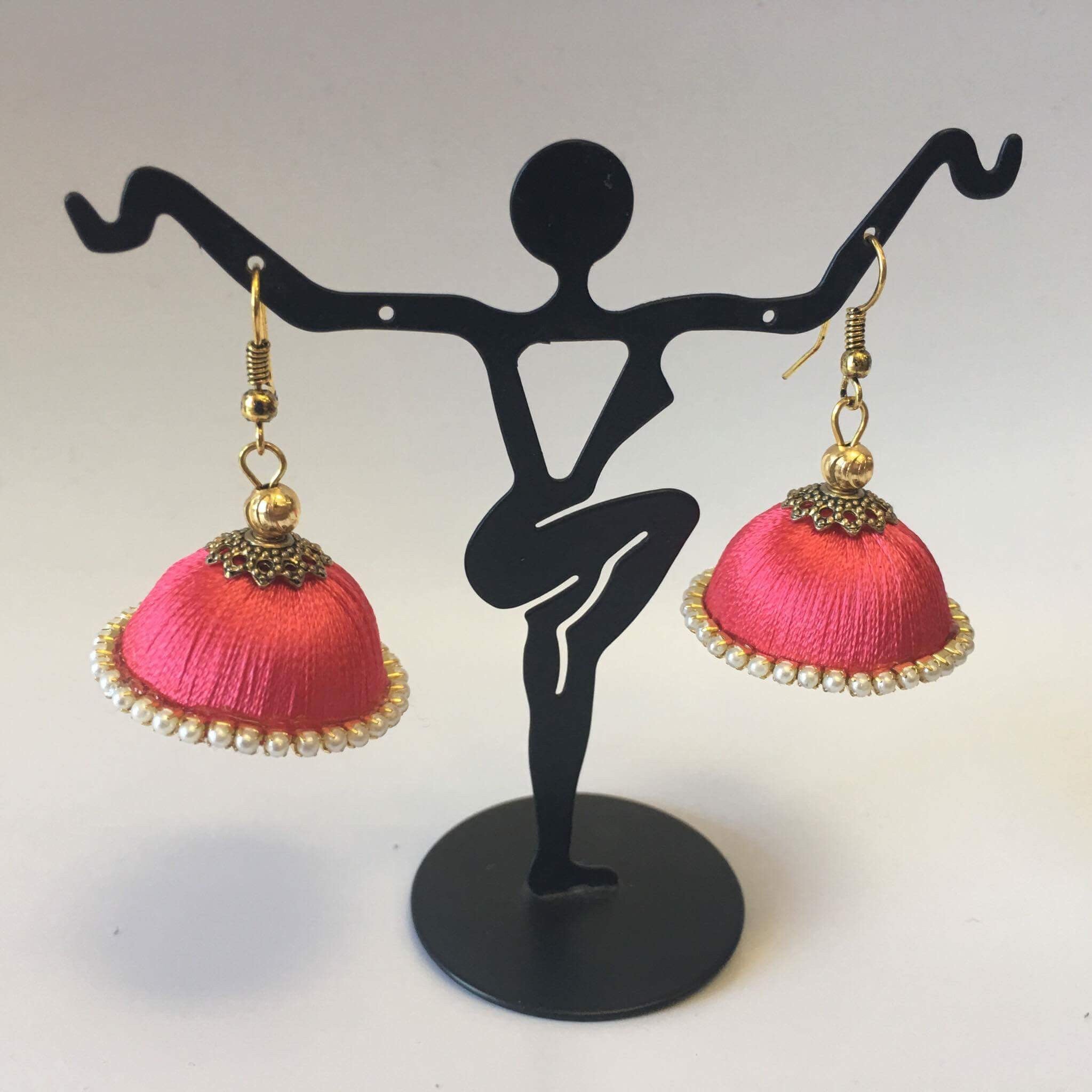 Handmade Silk Thread Earrings - Sarang