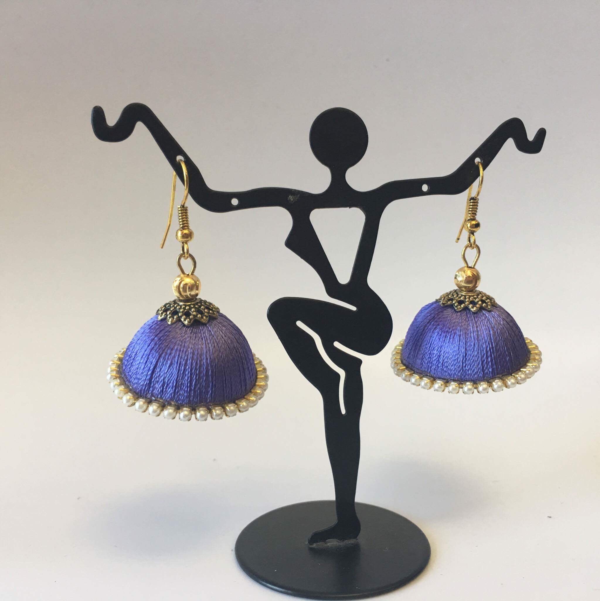 Handmade Silk Thread Earrings - Sarang