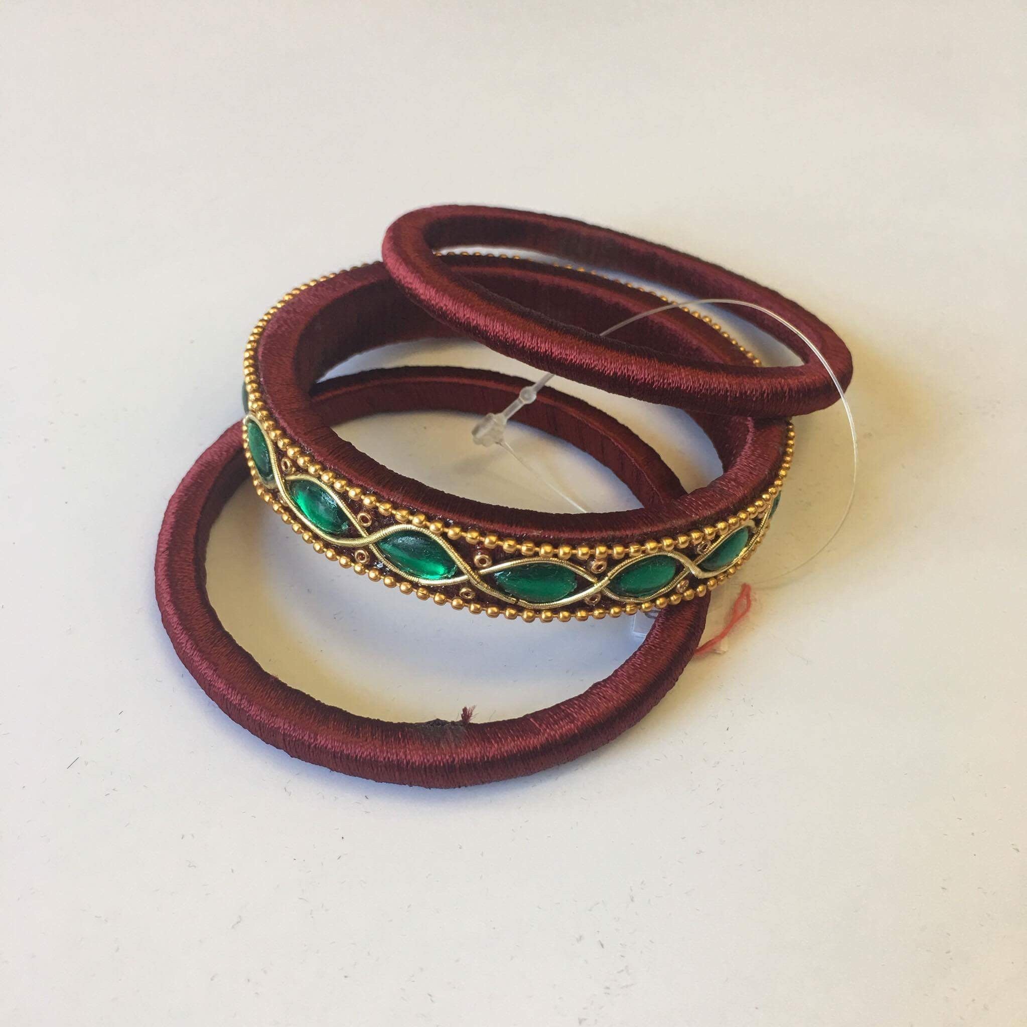 Handmade Silk Thread Bangle Set - Sarang