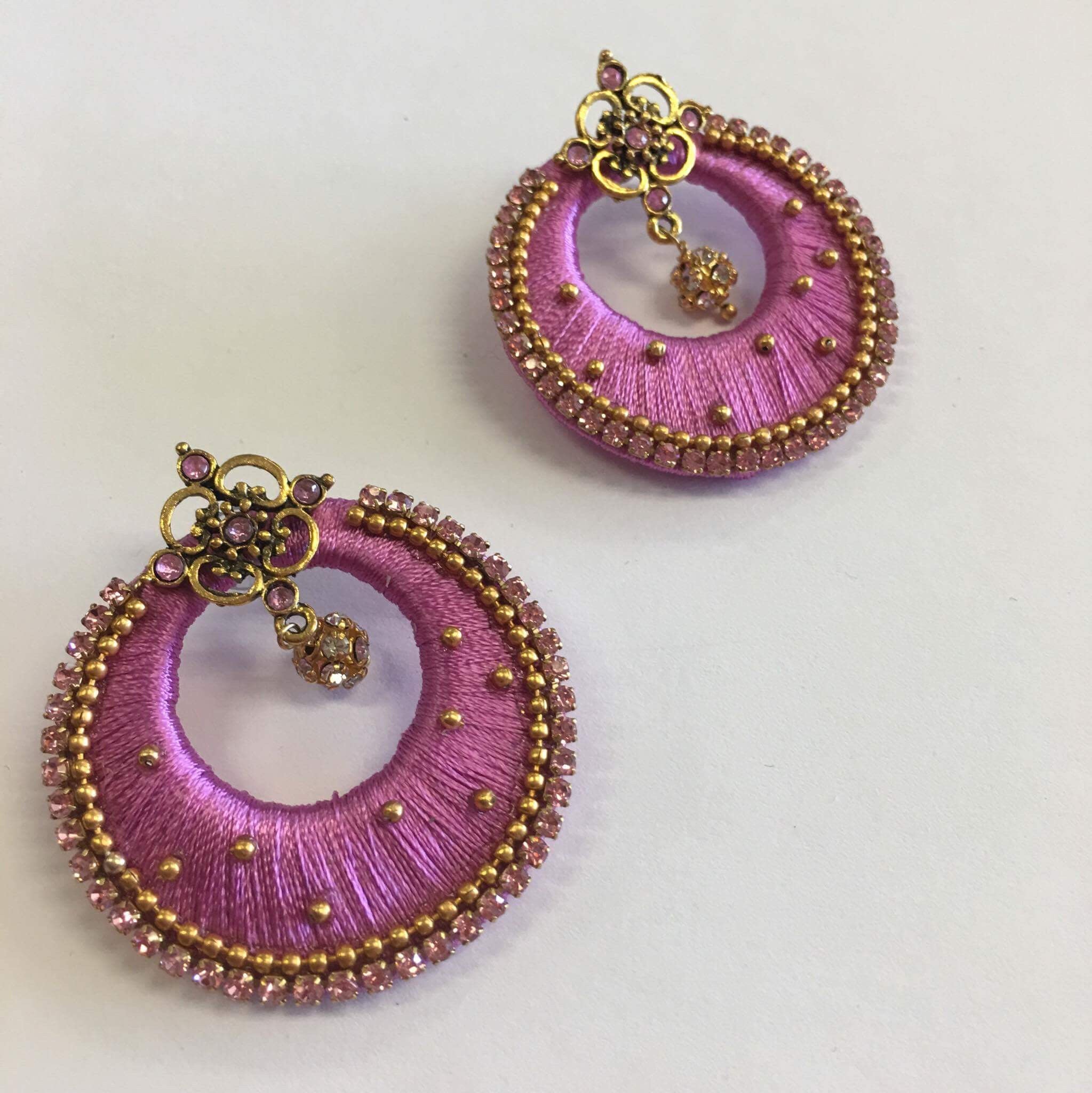 Handmade Silk Thread Earrings - Sarang