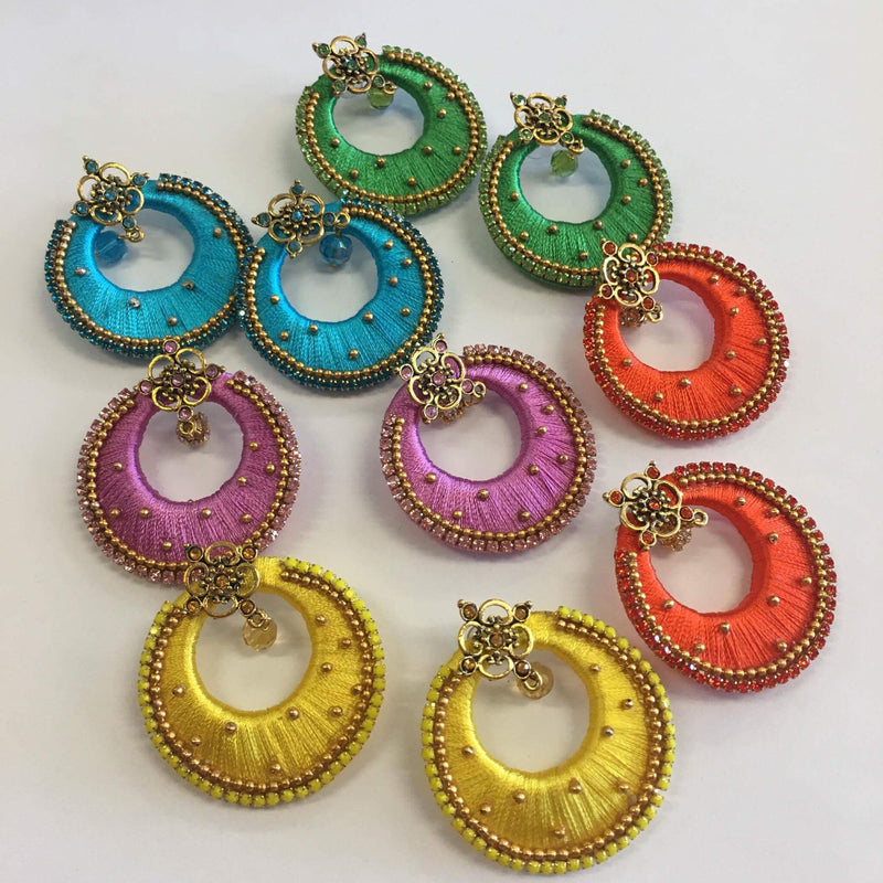 Handmade Silk Thread Earrings – Sarang