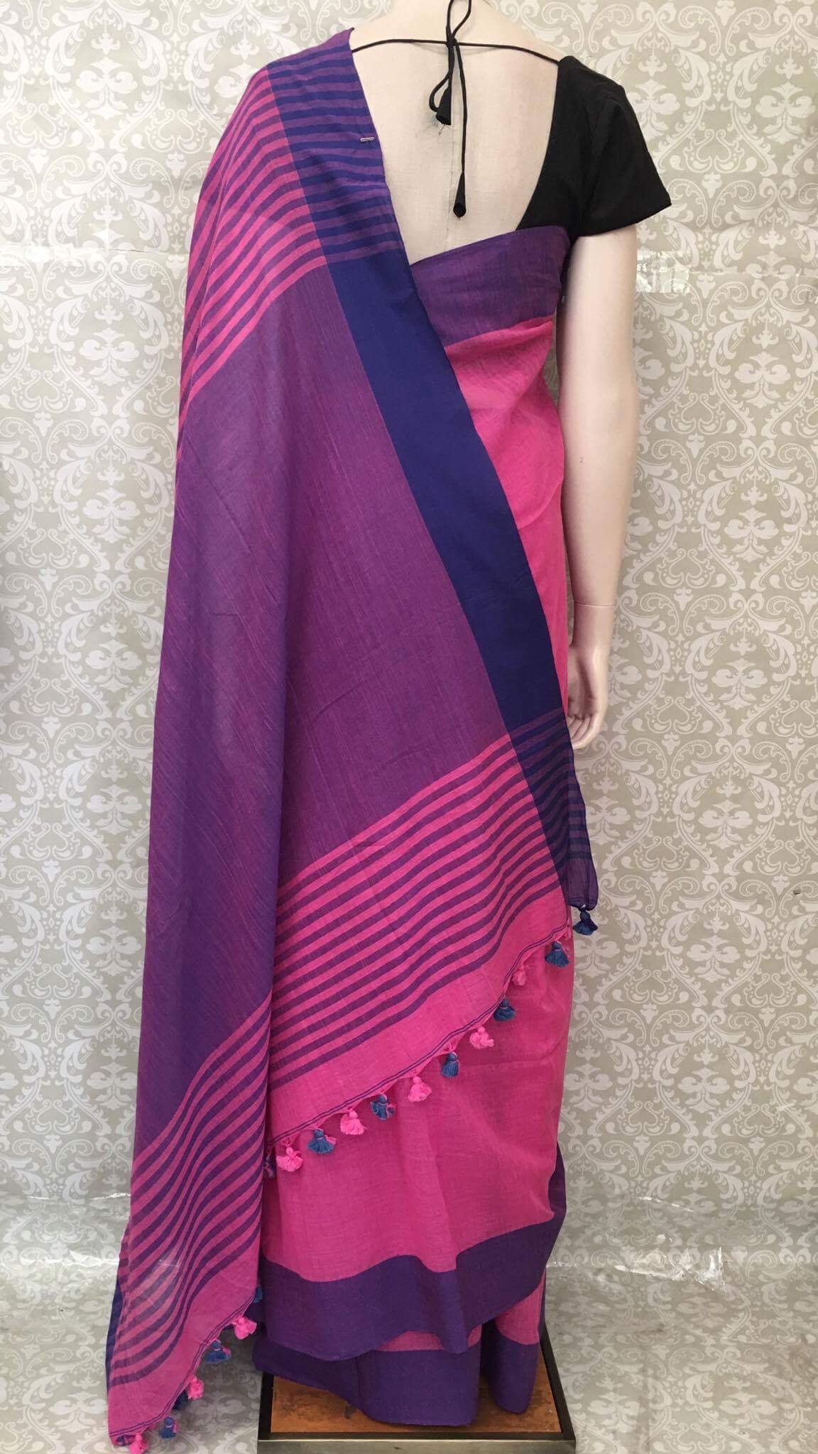 Handwoven Linen Saree