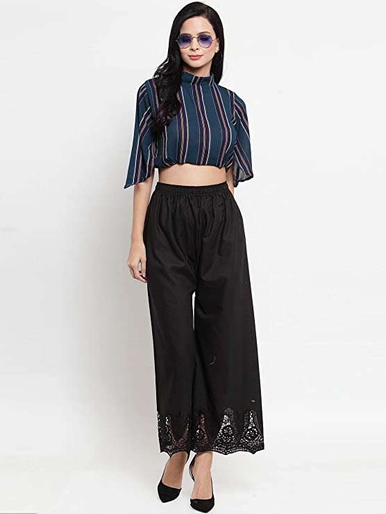 Cutwork Palazzo Pants (Colors Available)