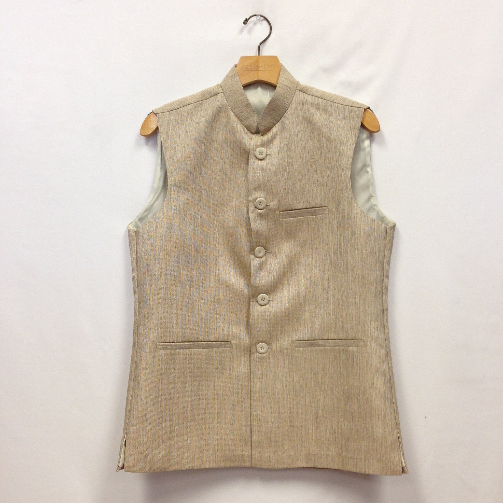 Men's Silk Vest - Cream