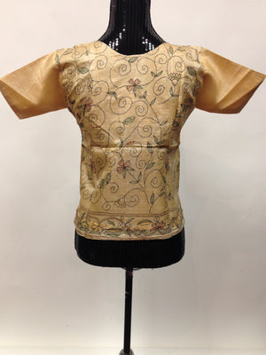 Tussar Silk Short Kurta-Beige - Sarang