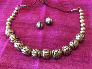 Handmade Terracotta/Clay Jewelry - Golden - Sarang