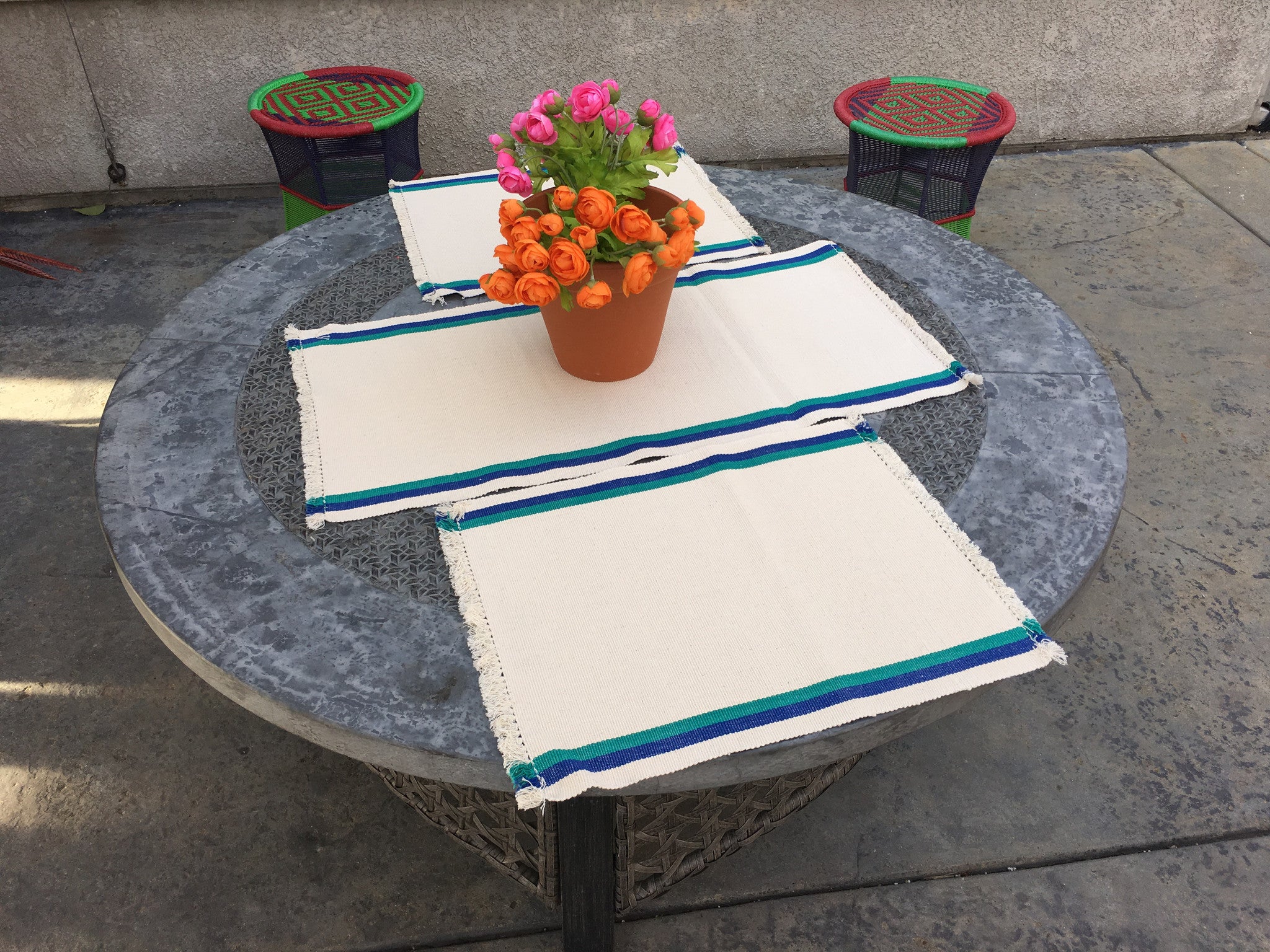 White table mat - Sarang